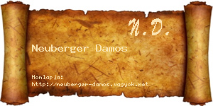 Neuberger Damos névjegykártya